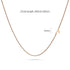 Bold Alphabet Letter Initial Charm Necklace in Rose Gold Tone